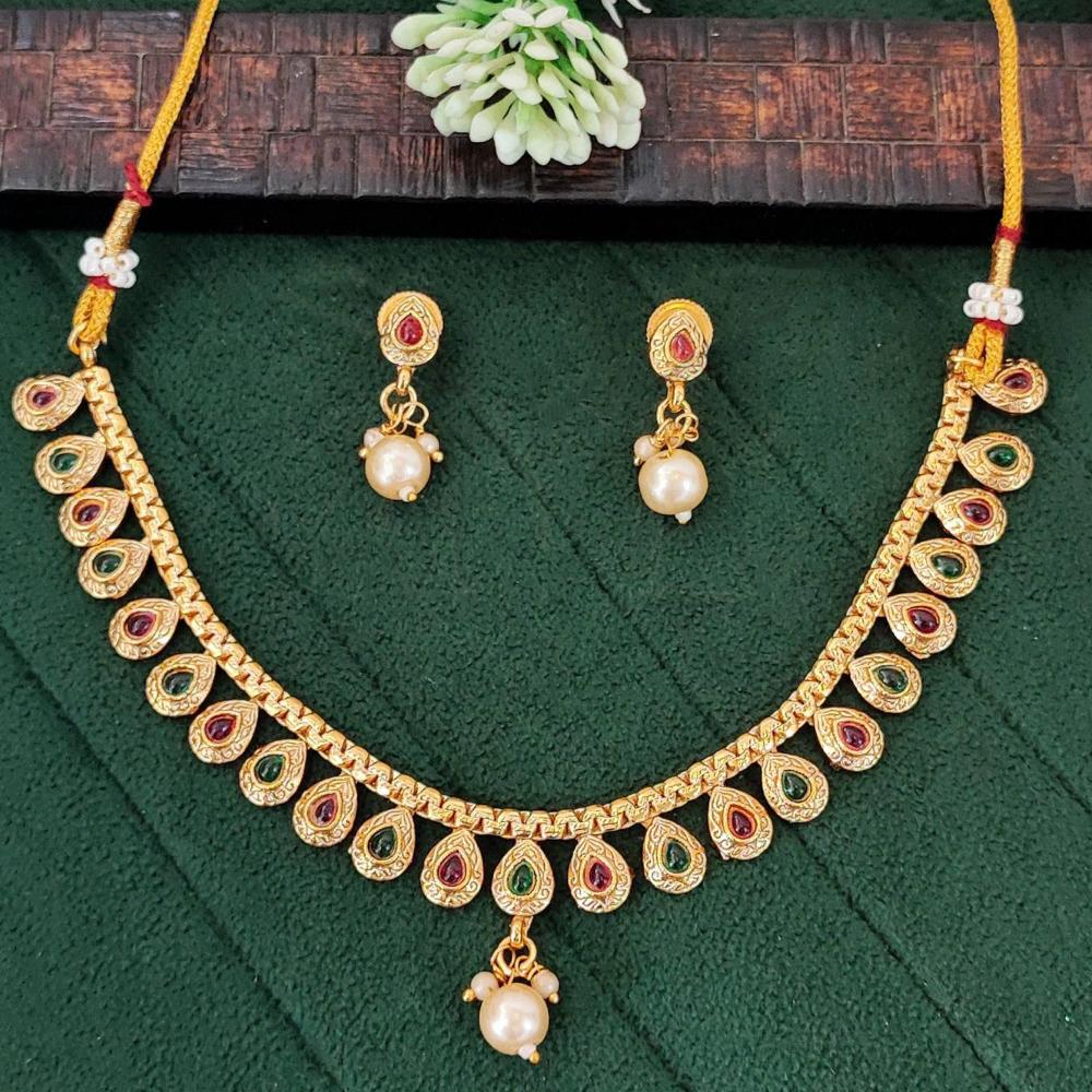 Js Fashion  Premium Party Wear Antique Necklace Set