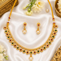 Js Fashion  Premium Party Wear Antique Necklace Set