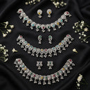 Js Fashion Oxidized Silver Beaded Designer Necklace Set