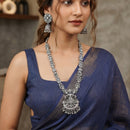 Js Fashion Oxidized Silver Beaded Designer Necklace Set