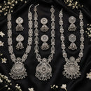 Js Fashion Oxidized Silver Beaded Designer Necklace Set