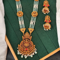 Js Fashion  God Laxmi South Indian Temple Necklace Set High Gold