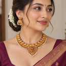 Js Fashion Beautiful Pendant Party wear Oxidised Silver Polish Fancy Style Oxidised Jewellery Necklace Set