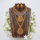 Js Fashion  Full Antique Stones Matte Finish Beautiful Combo Necklace Set