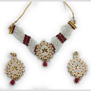 Knigght angel  Gold Plated Kundan And Beads Necklace Set