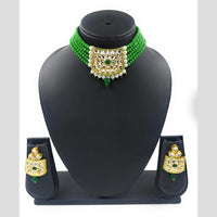 Knigght angel  Gold Plated Kundan And Beads Necklace Set