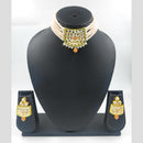 Knigght angel  Gold Plated Kundan And Beads Necklace Set
