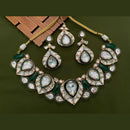 Arham Premium Gold Plated Designer Heavy Polki Kundan And Meenakari Choker Necklace Set