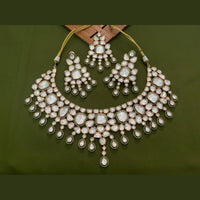 Arham Premium Gold Plated Designer Heavy Polki Kundan And Meenakari Necklace Set