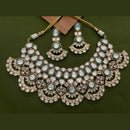 Arham Premium Gold Plated Designer Heavy Polki Kundan And Meenakari Necklace Set