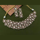 Arham Premium Gold Plated Designer Heavy Polki Kundan And Meenakari Choker Necklace Set