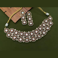 Arham Premium Gold Plated Designer Heavy Polki Kundan And Meenakari Choker Necklace Set