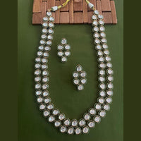 Arham Premium Gold Plated Designer Heavy Polki Kundan And Meenakari Long Necklace Set