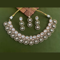 Arham Premium Gold Plated Designer Heavy Polki Kundan And Meenakari Necklace Set