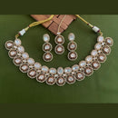 Arham Premium Gold Plated Designer Heavy Polki Kundan And Meenakari Necklace Set