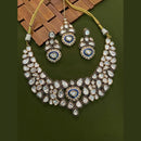 Arham Premium Gold Plated Designer Heavy Polki Kundan And Meenakari Necklace Set