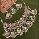 Arham Premium Gold Plated Designer Heavy Polki Kundan And Beads Necklace Set