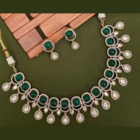 Arham Premium Gold Plated Designer Heavy Polki Kundan Necklace Set