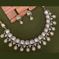 Arham Premium Gold Plated Designer Heavy Polki Kundan Necklace Set