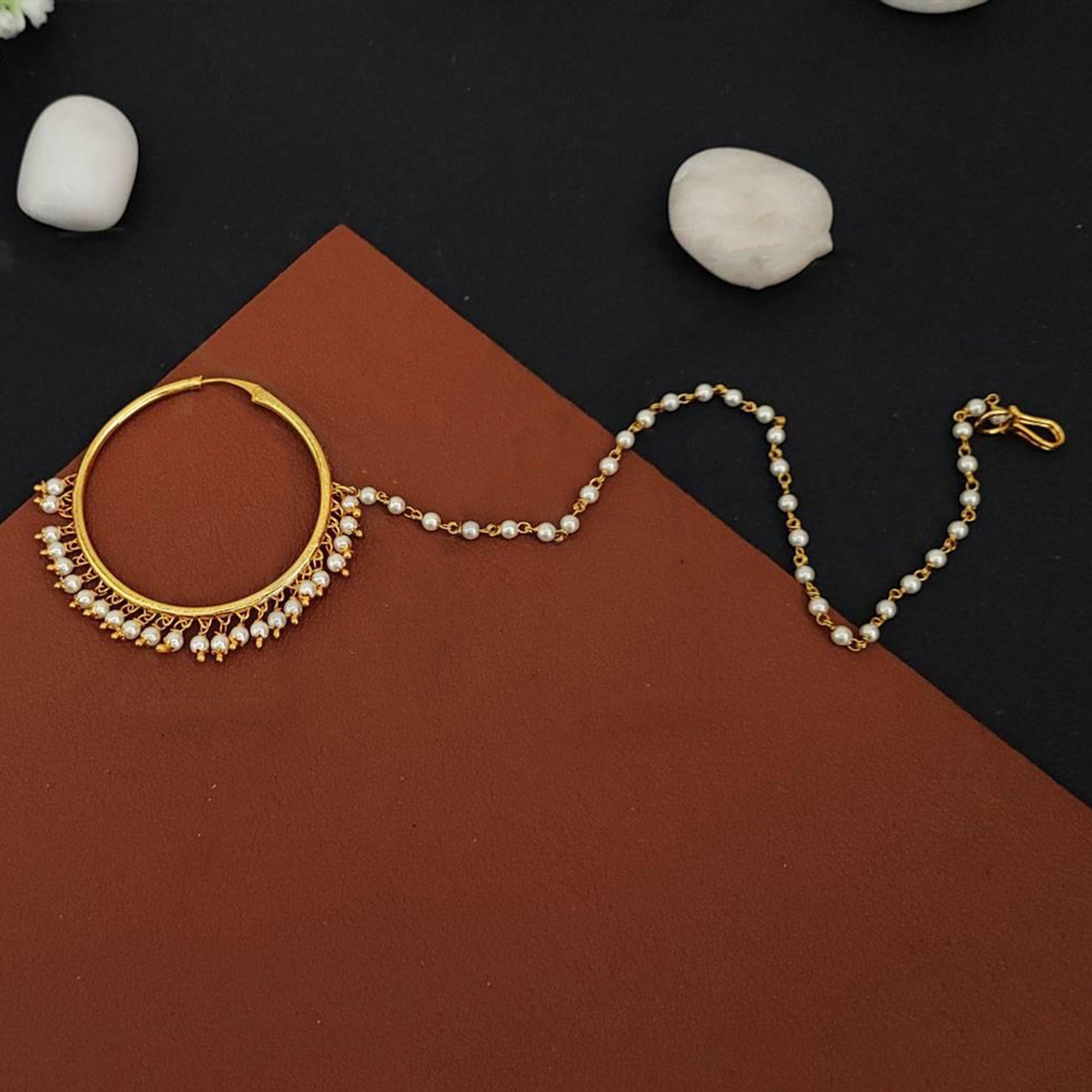 Js Fashion Antique Jewelry High Gold Polish Designer Wedding Wear Party Wear Antique Nath