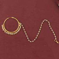 Js Fashion Clusterpearls High Gold Polish Antique Jewellery Fancy Style Antique Nath