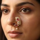 Js Fashion  Beautiful High Gold Full Stone Nath