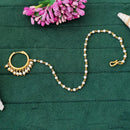 Js Fashion Designer Antique High Gold Polish Party Wear Nath