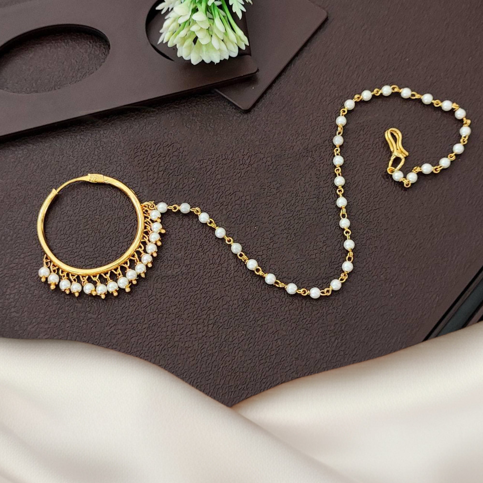 Js Fashion Beautiful High Gold Fancy Designer Nath