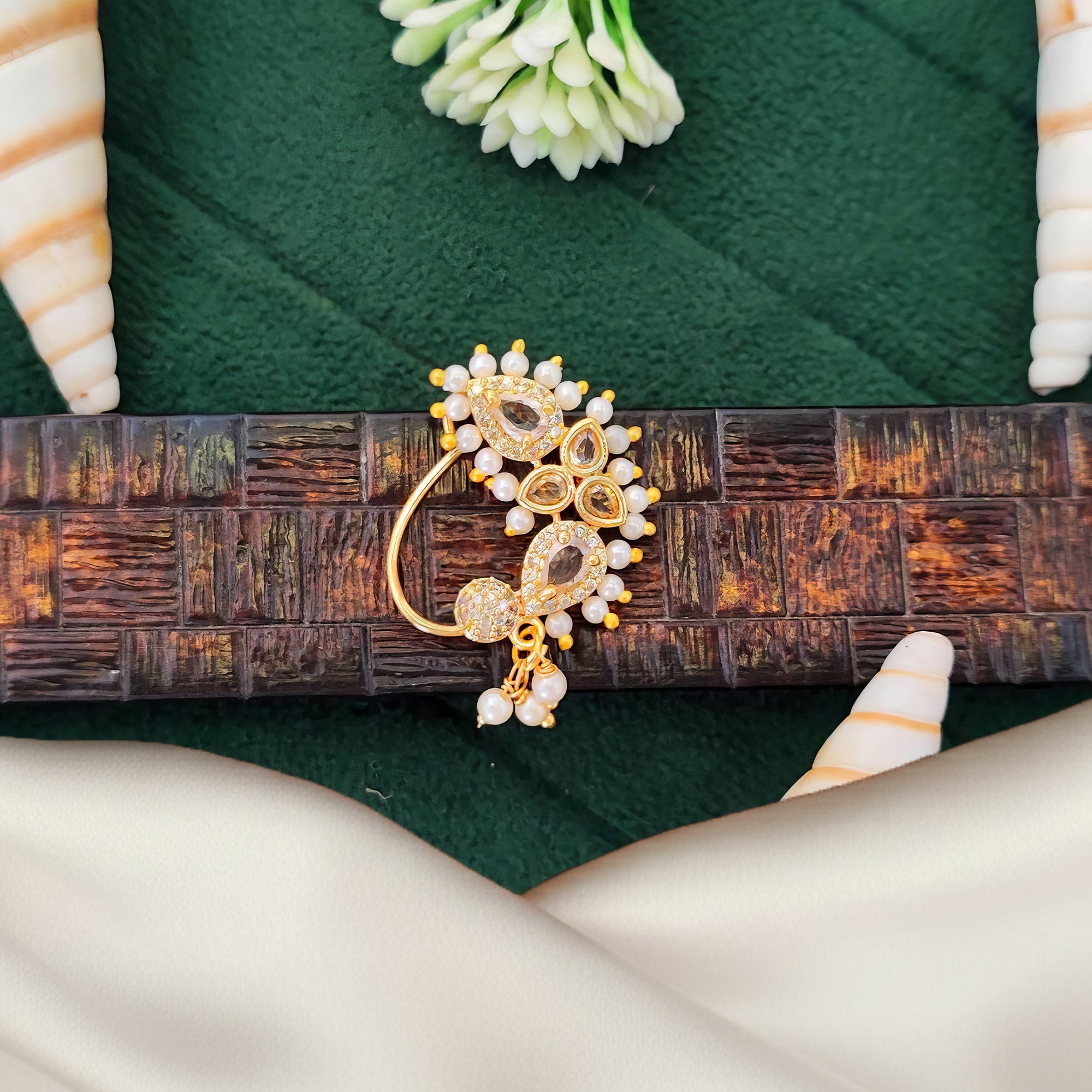 Js Fashion Temple Style Antique Nath Fancy Designer Nose Ring