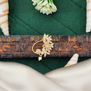 Js Fashion  Ethnic Floral Motif Antique Nath Pearl Hanging