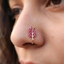 Js Fashion Antique Floral Design Nath in High Gold Finish