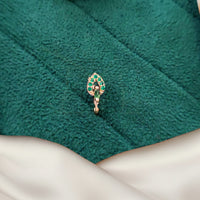 Js Fashion High Gold Traditional Flower Nath Nose Ring