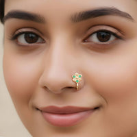 Js Fashion Antique Designer Nath in High Gold Finish