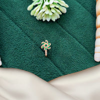 Js Fashion Antique Floral Design Nath in High Gold Finish