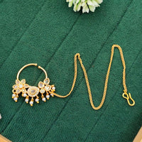 Js Fashion  Premium Antique Finish Pearl Drop Nath Jewelry