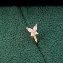 Js Fashion  Elegant Butterfly Design Nath Stone Studded Nose Ring