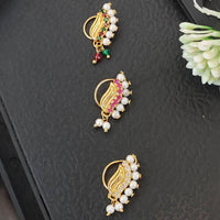 Js Fashion  PACK OF 3 High Gold Traditional Maharashtrian Pearl Nath