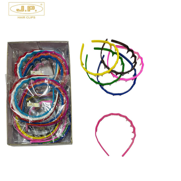 JP Hair Clips Assorted Color Hair Bands- 3 Dozen