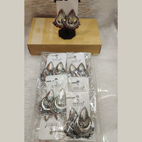 Dhwani Vintage Oxidised Bird And Pearl Drop Earrings