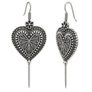 Etnico Navratri Traditional Oxidised Silver Plated Bugadi Ear Cuff Earrings for Women & Girls