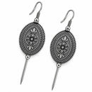 Etnico Navratri Traditional Oxidised Silver Plated Bugadi Ear Cuff Earrings for Women & Girls