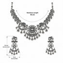 Etnico Traditional Navratri Oxidised Silver Plated Multicolour Choker Necklace with Earrings and Maang Tikka Jewellery Set for Women (OXJ011)