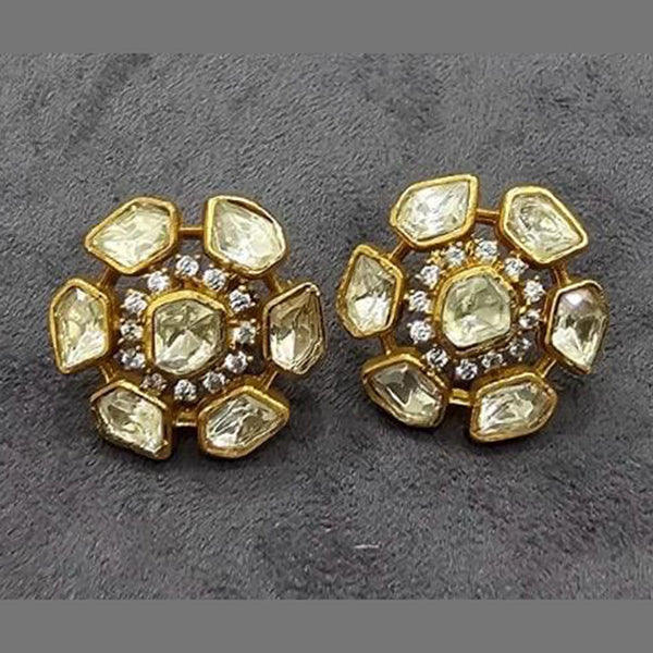 JewelTreeTz Gold Plated Original Mosanite Gold Plated Studs