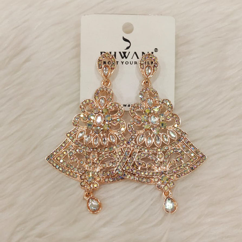 Dhwani Rose Gold Plated Dangler Earrings