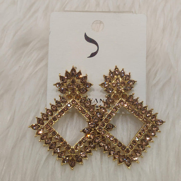 Dhwani Gold Plated Austrian Stone Dangler Earrings