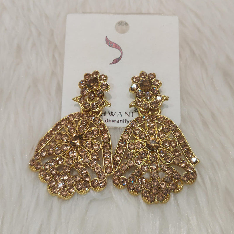 Dhwani Gold Plated Austrian Stone Dangler Earrings