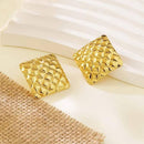 Bevy Pearls Modern Wave Design Studs Earrings