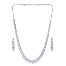 Sian Silver Plated American Diamond Necklace Set