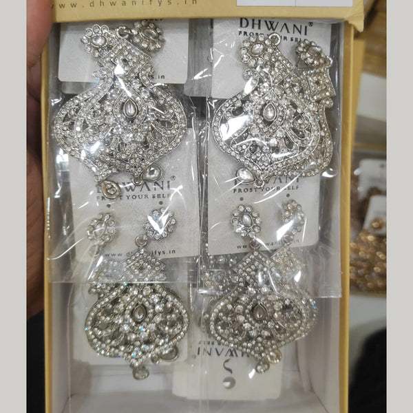 Dhwani Silver Plated Austrian Stone Dangler Earrings