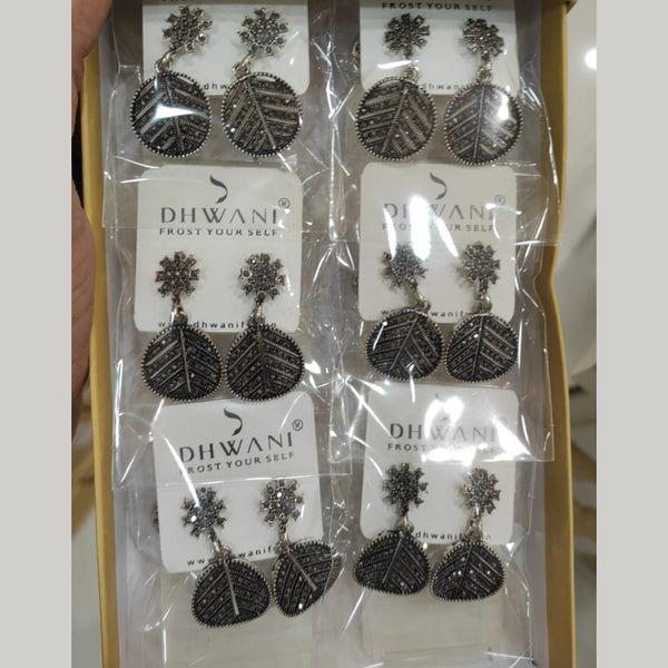 Dhwani Black Plated Dangler Earrings (Assorted Design)